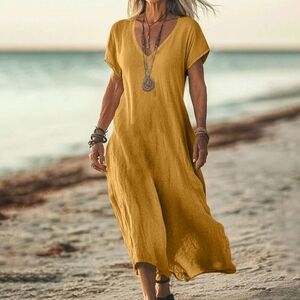 Zenana Outfitters Mustard Maxi Dress